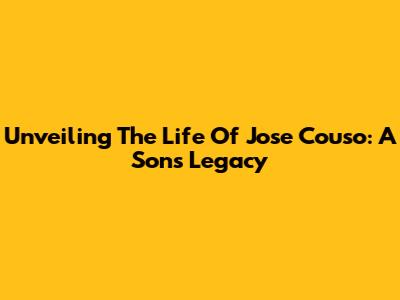 Unveiling The Life Of Jose Couso: A Son's Legacy